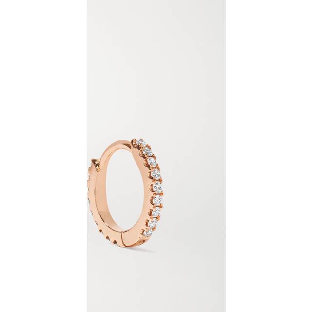 Maria Tash Diamond Eternity Single Hoop Earring - Rose Gold - 6.5mm