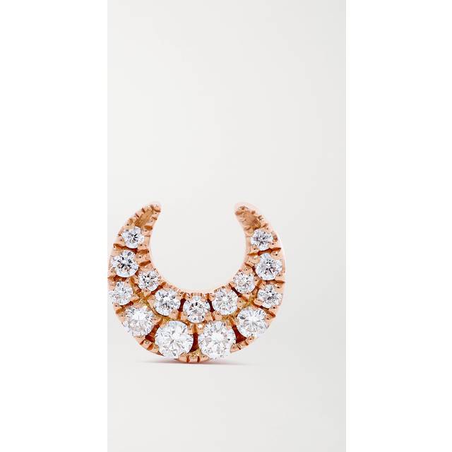 MARIA TASH - Moon 18-karat Rose Gold Diamond Earring - One size