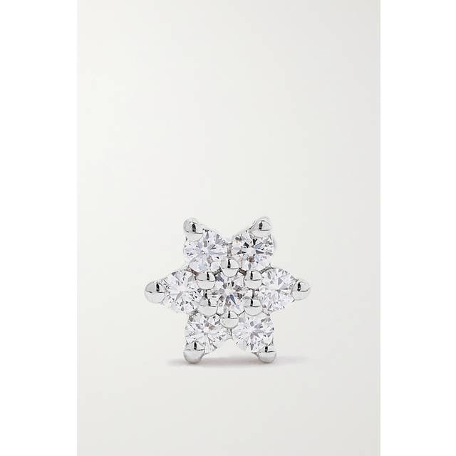 Maria Tash White Gold Diamond Flower Threaded Stud Earring - 4.5mm