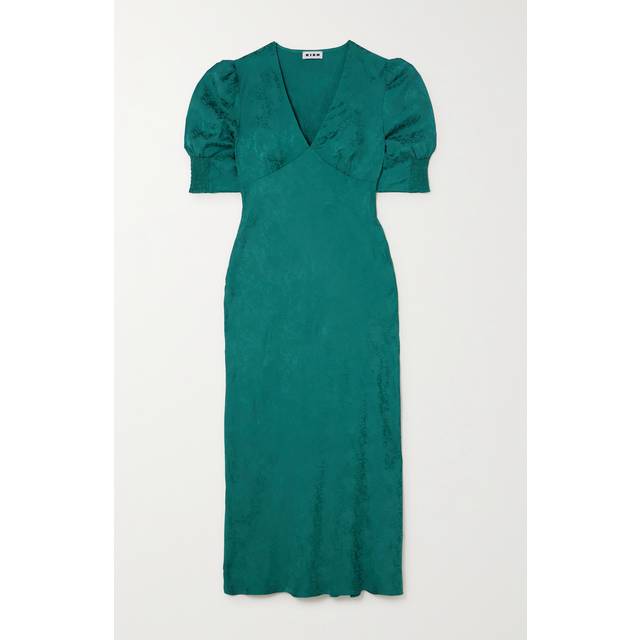 RIXO - Zadie Satin-jacquard Midi Dress - Green - UK 10