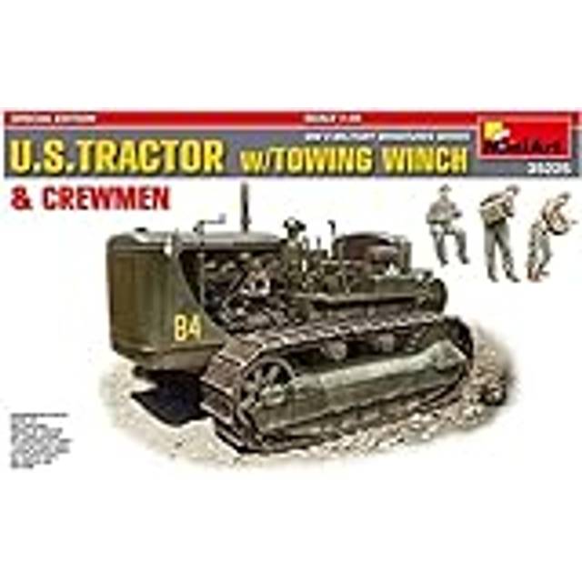 Min35225 - Miniart 1:35 - U.s.tractor  W/ Towing Winch & Crewmen (spec E