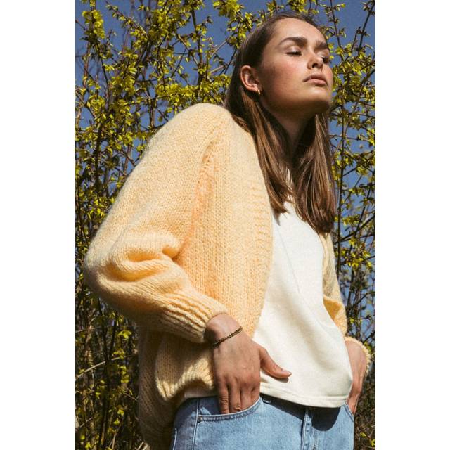 Fora Knit Cardigan Yellow Melange
