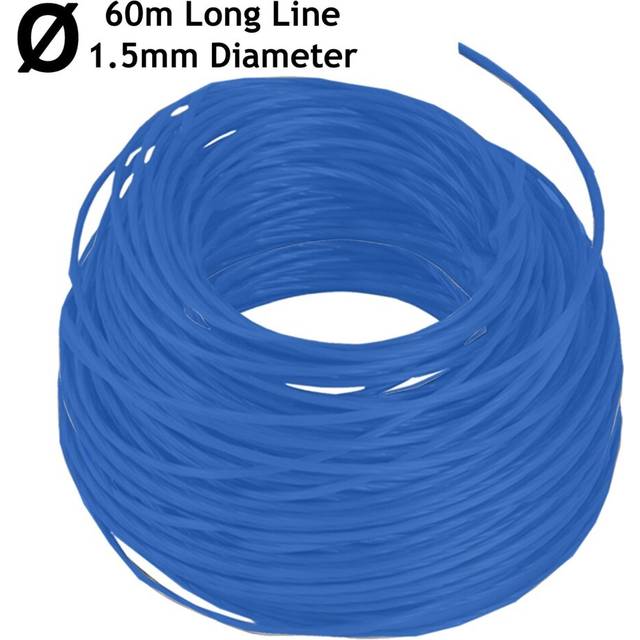Trimmer Strimmer Line Spool Refill Cord 2 x 30m x 1.5mm Universal Blue Auto-Feed