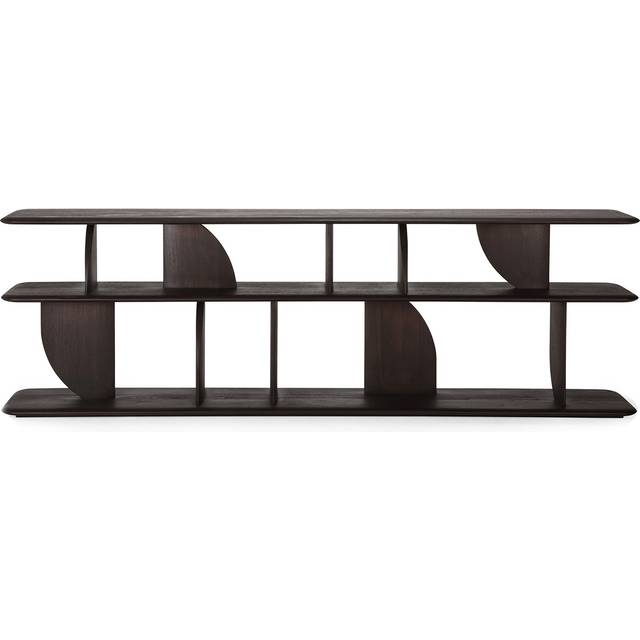 Ethnicraft Geometric Boghylde Lav Sortbejdset - Bogreoler Teak Mørkebrun - 10507