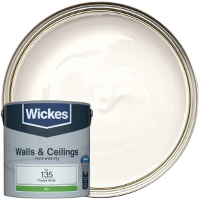 Wickes Vinyl Silk Emulsion Paint - Frosted White No.135 - 2.5L