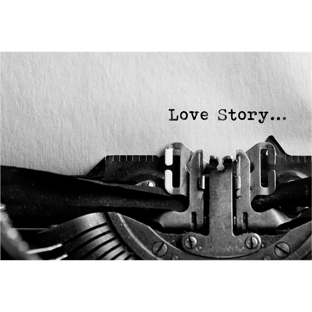 Malerifabrikken - Poster Vintage Love Story - Svart - Posters - Fr&#xE5;n Homeroom