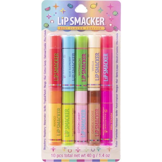 Lip Smacker Original & Best Party Pack - 10 Moisturizing Lip Balms  Classic Flavors  Hydrating & Protecting - Cruelty-Free- Oatmeal Cookie