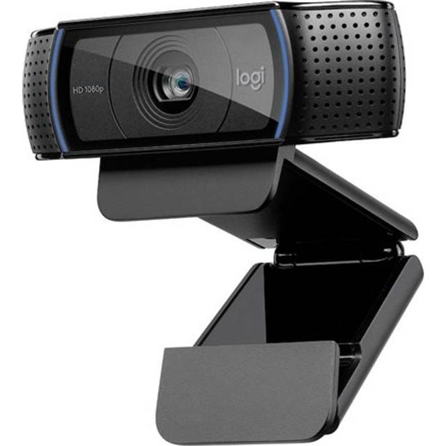 Logitech C920 HD Pro-webbkamera för Amazon, Full HD 1080p/30fps videosamling, tydligt stereoljud, HD-ljuskorrigering, för Skype, zoom, FaceTime och Hangouts, PC/Mac/laptop/Macbook/surfplatta – svart