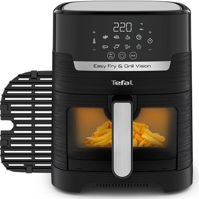 Tefal EY506840 Easy Fry Vision Air Fryer & Grill, 4.2L, Black