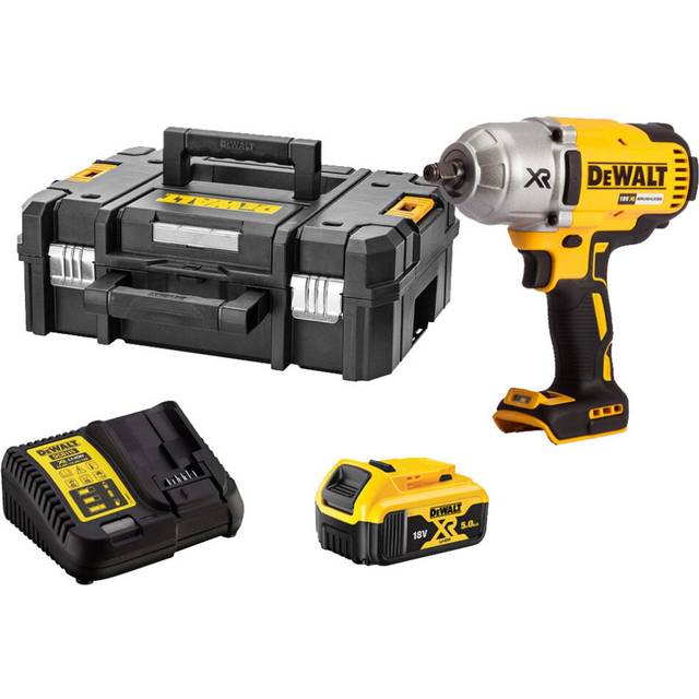 "Dewalt DCF899P1 18v XR Brushless High Torque Impact Wrench 1/2"" + 1x 5.0Ah Tstak"
