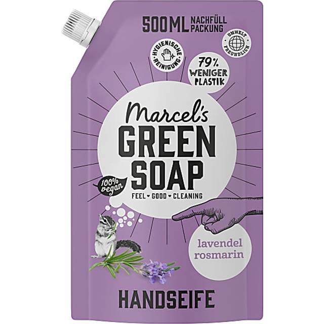 Green Soap håndsæbe lavendel rosmarin refill 51.42 DKK/1 500ml
