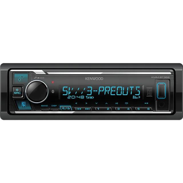 Kenwood KMM-BT358, bilstereo med Bluetooth och 3 par lågnivåutgångar