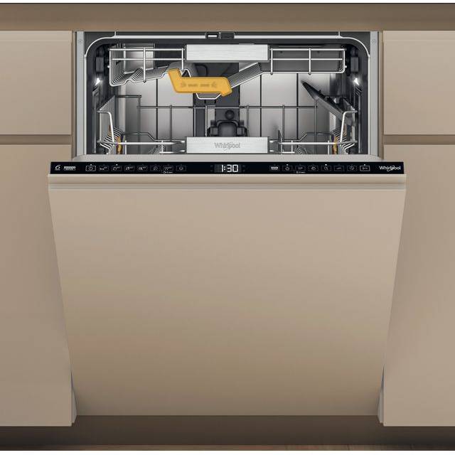 Whirlpool W8IHP42LUK Fully Integrated Full Size Dishwasher - Black Control Panel with Fixed Door Fixing Kit - C Rated