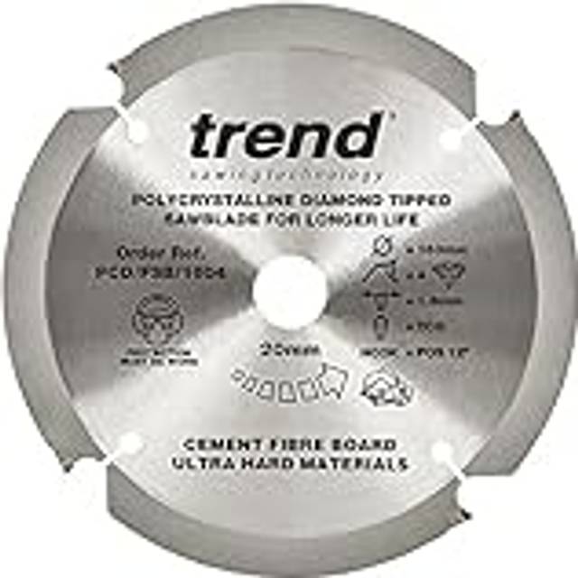 Trend PCD Blade for Cement Fibre Board - PCD/FSB/1604 160mm Polycrystalline Diamond