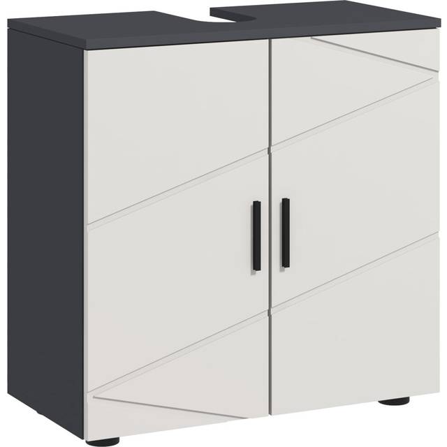 kleankin Bathroom Vanity Unit Under Sink Cabinet with Shelf Light Grey