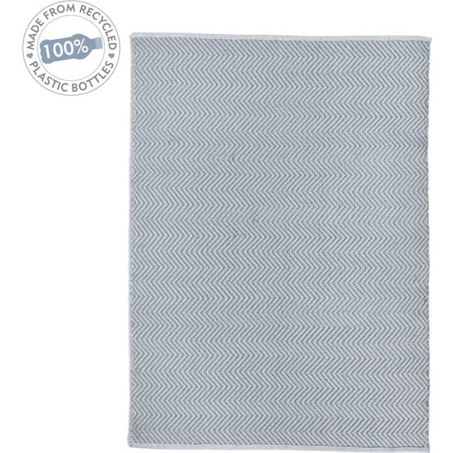 Hug Rug Sky Grey Woven Herringbone Rug 80 x 150cm