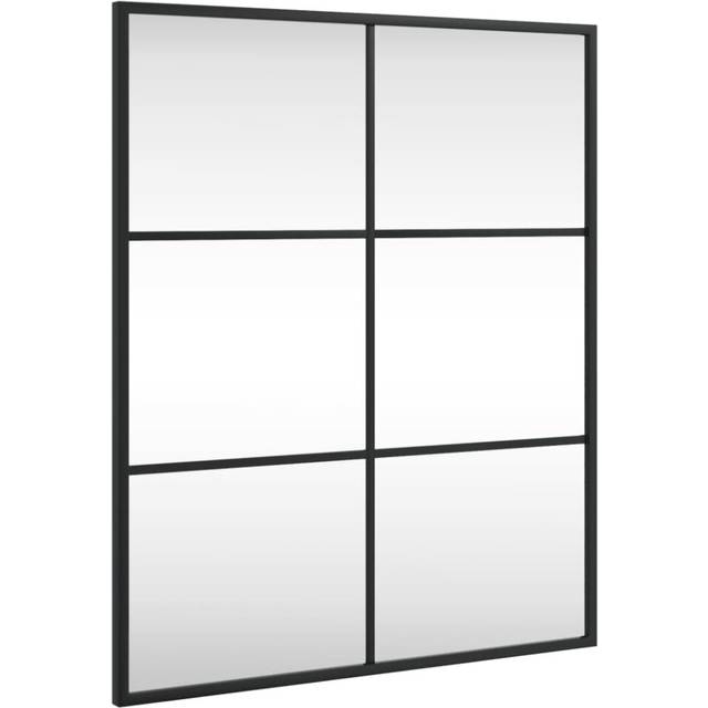 vidaXL Wall Mirror Black 50x60 cm Rectangle Iron