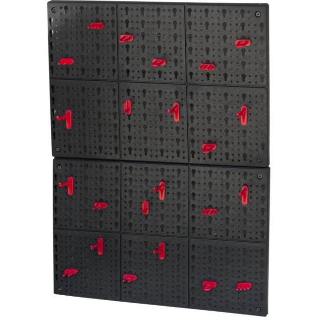 KCT 2 Pcs Wall Mount Tool Pegboard Storage Organiser Shelves Hangers Hook Panels