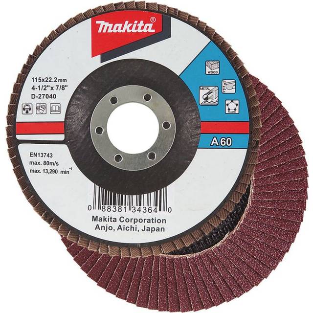 Makita Zirconium Abrasive Flap Disc 115mm 60g