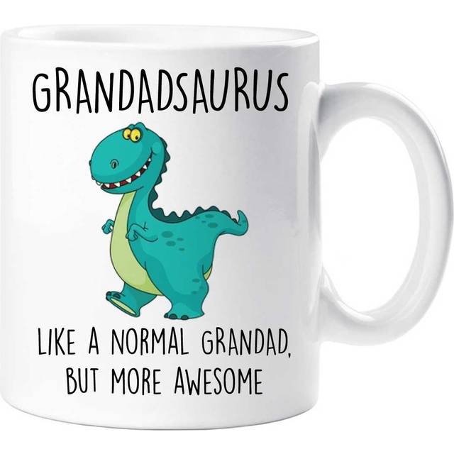 60 Second Makeover Grandadsaurus Mug Grandad Dinosaur Fathers Day Funny Mug Present Birthday Christmas
