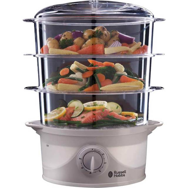 Russell Hobbs 3 Tier Food Steamer 9L - White (1ml)