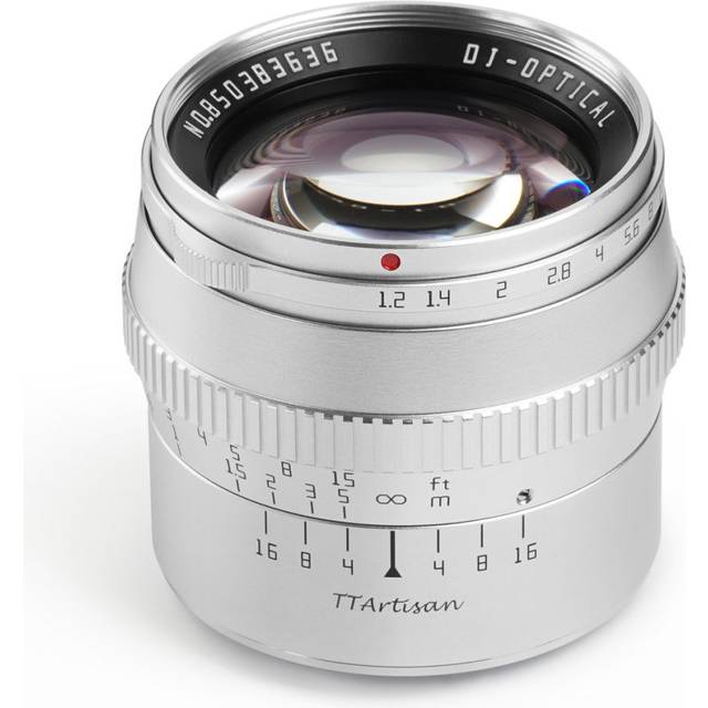 TTArtisan 50mm f1.2 APS-C Lens - Canon M Mount - Silver
