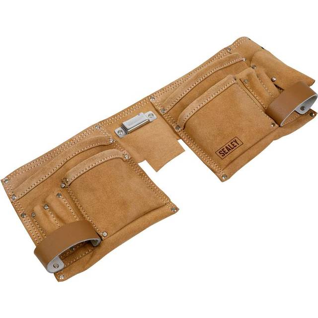 Sealey Leather Tool Belt | 200h x 500w x 70d mm | Double Pouch