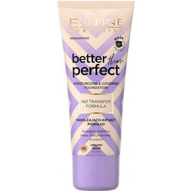 Eveline Cosmetics Better than Perfect Foundation med høj dækkeevne med fugtgivende virkning Skygge 05 Creamy Beige Neutral 30 ml