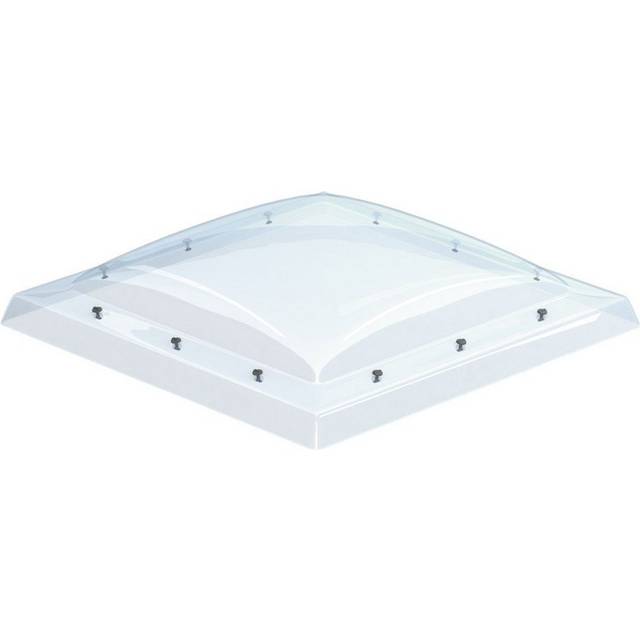 Velux Polycarbonate Flat Roof Dome 0-15 degrees 1000 x 1500mm Clear