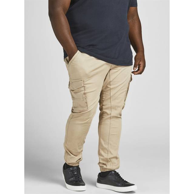 Plus Size Slim Tapered Fit Chino Trousers