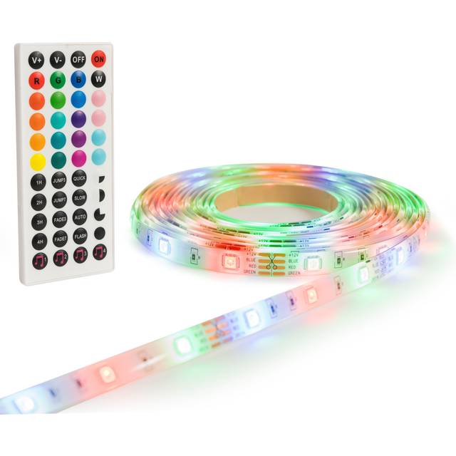 2 x 5 Metre LED Strip Multi-Coloured Lights With App And Remote Control - Clear - One Size