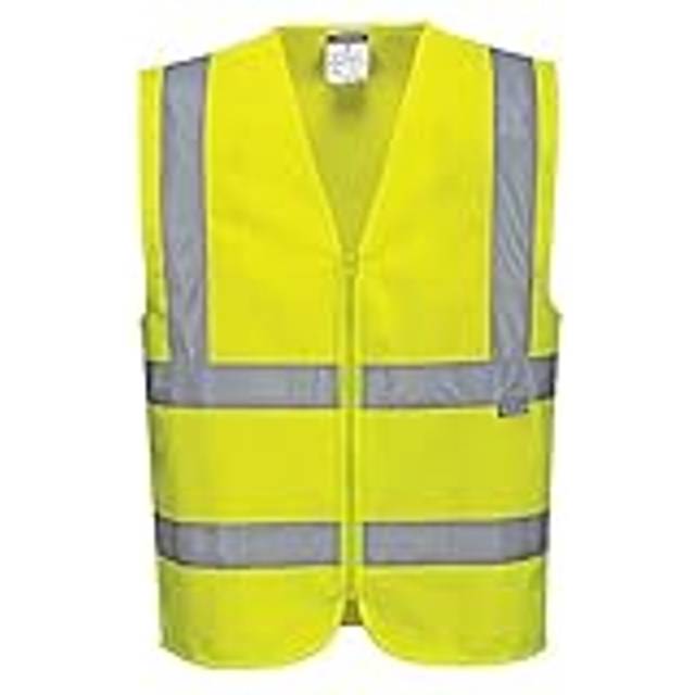 Portwest Hi-Vis Zipped Band & Brace Vest - Yellow - 3XL