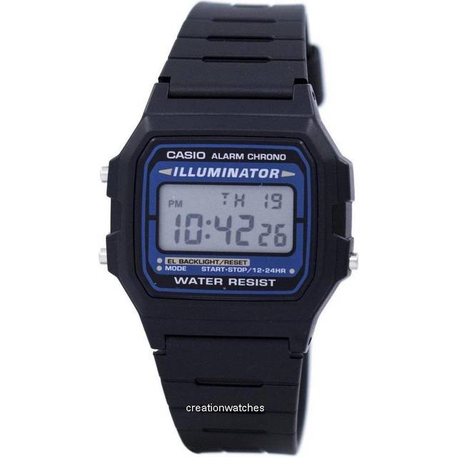 CASIO G Shock Waterproof Quartz Sports Mens Black Digital F-105W-1A - Free
