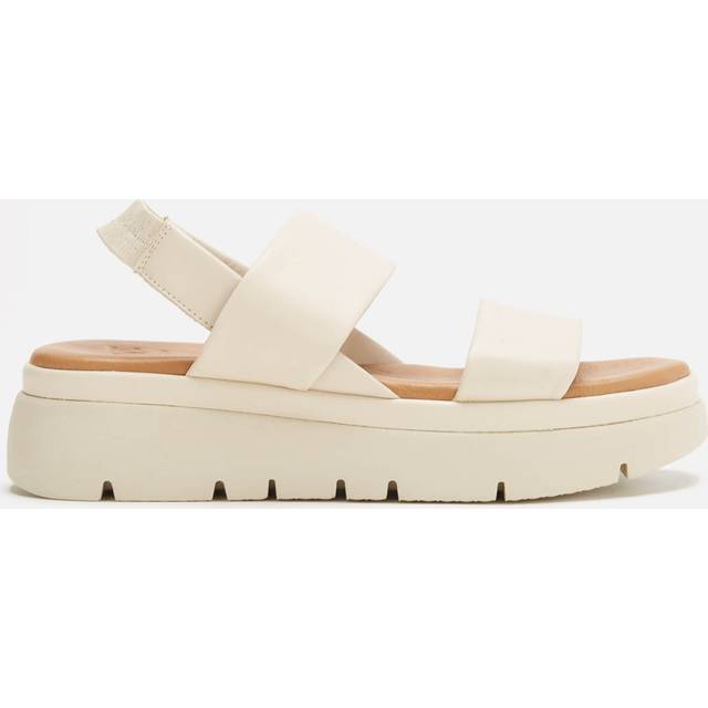 Dune London Women's Location Leather Flatform Sandals - Ecru - UK 3 - Cream