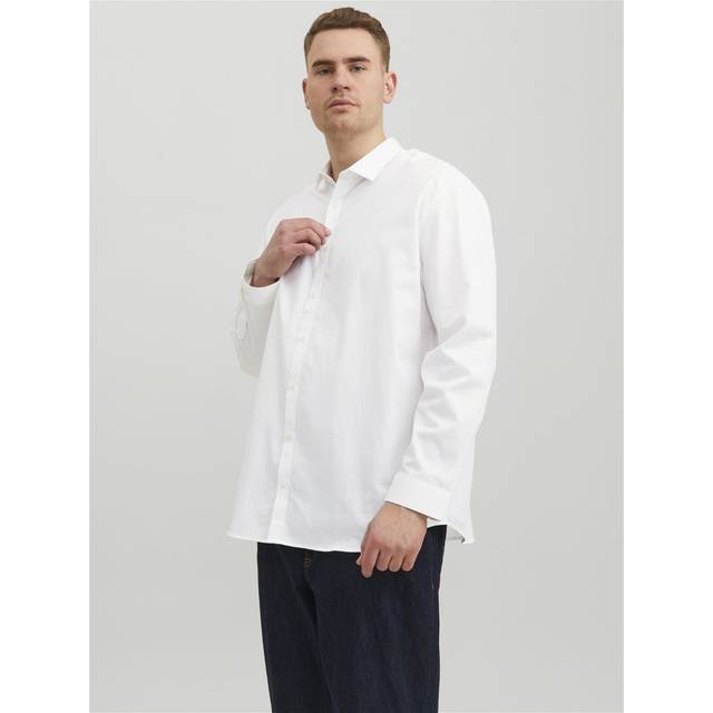 Long-sleeved shirt large Jack & Jones Cardiff - Blanc - 8XL