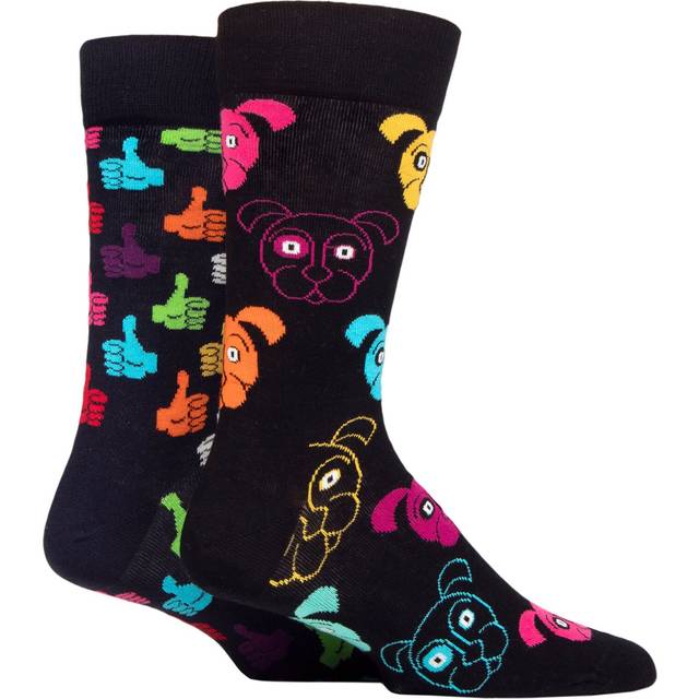 Happy Socks Men's Pack of 2 Classic Dog Socks - 36-40