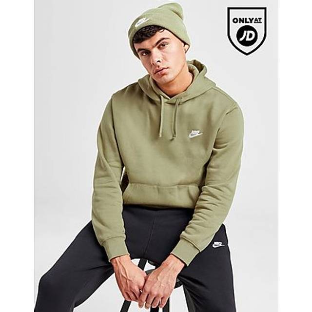 Nike Club Fleece Hooded Sweatshirt - Olive