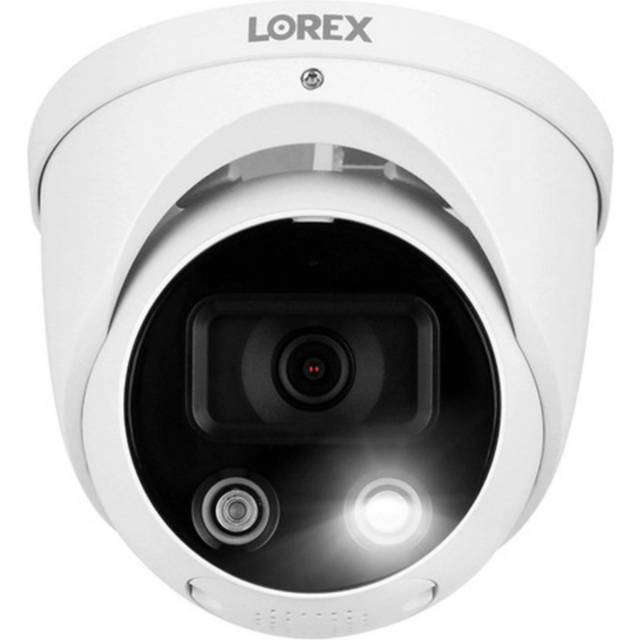 Lorex 4K Ultra HD Smart Deterrence IP 8MP Remote Access Dome Camera with Smart Motion Detection Plus in White