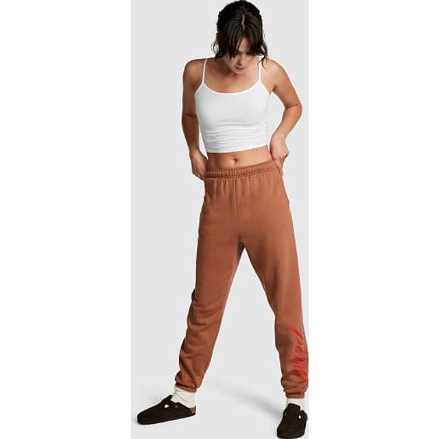 Victorias Secret PINK Caramel Kiss Brown Cuffed Jogger - caramel kiss brown - LARGE