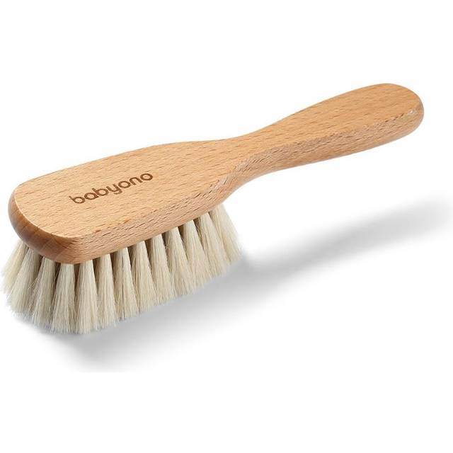 BabyOno Take Care Brush with Natural Bristles Hårborste för barn från födseln 1 st.