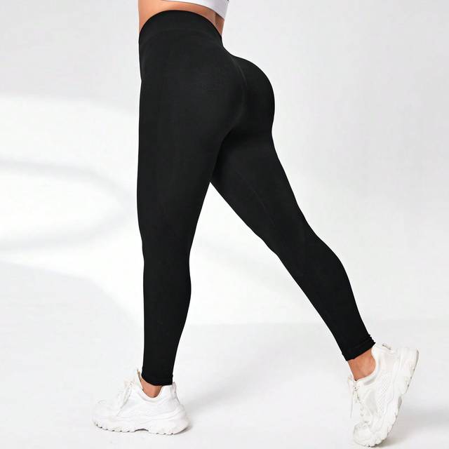 SHEIN Plus Wide Waistband Sports Leggings