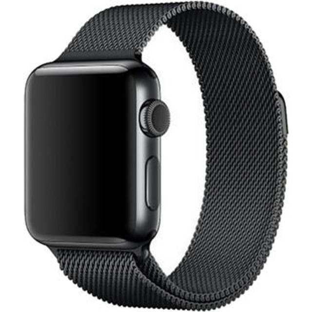 Apple Watch 42 / 44 mm Milanese Loop Armband -  Svart (Färg: Svart)