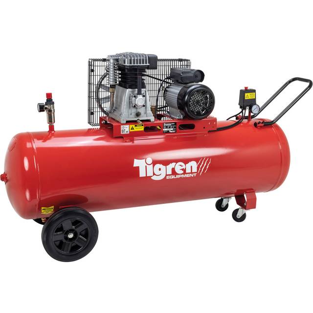 TIGREN 04394 200ltr 3hp Belt-Driven Compressor, Re-Boxed, 24 Months Warranty