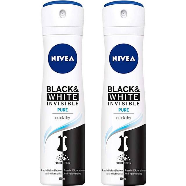 NIVEA Invisible Black & White Pure Antiperspirant deodorant för att behandla vita och gula fläckar 150 ml