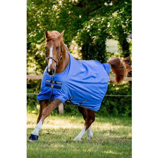 Horseware Amigo Hero Ripstop 50g - Blå/ Navy & Grå (6'0 - 130 cm)