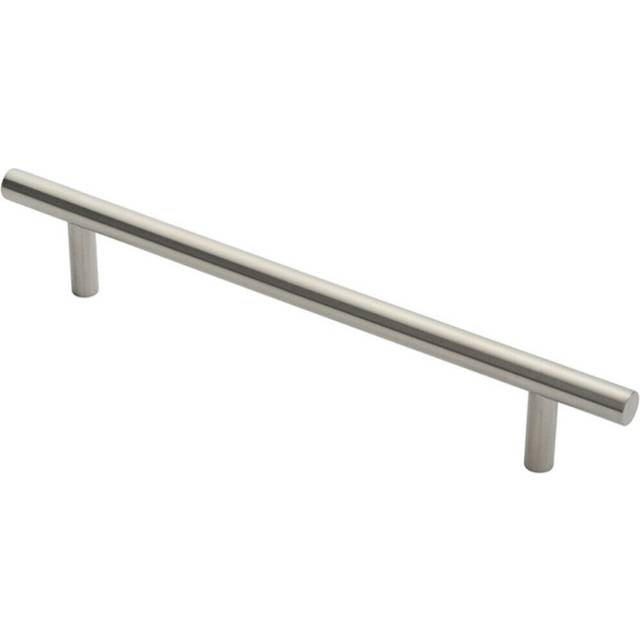 19mm Straight T Bar Pull Handle 300mm Fixing Centres Satin Stainless Steel
