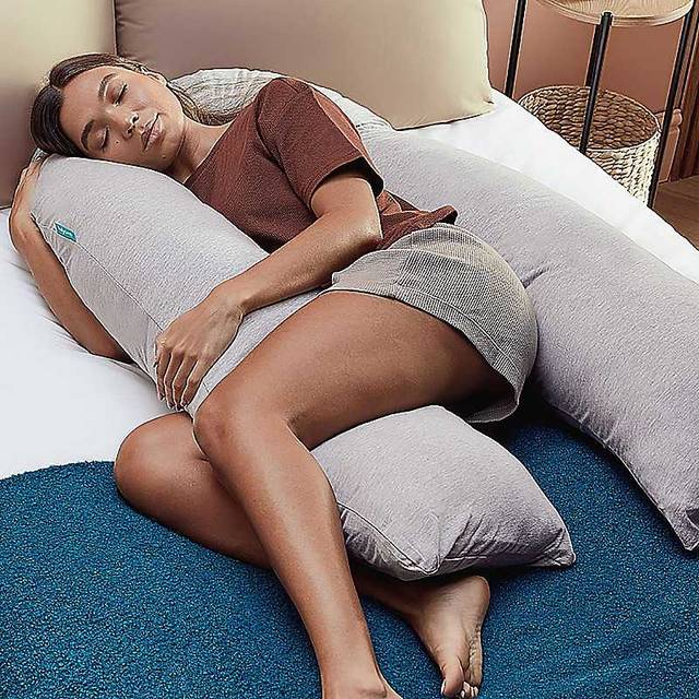 U-Shaped Pregnancy Pillow - Heathered Grey - heathered-grey