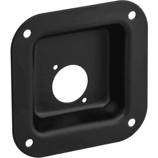 Adam Hall 87081BLK D Type Mounting Plate Steel Black