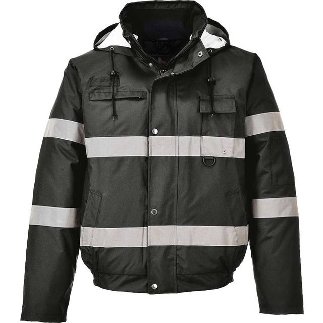 (S, Black) Portwest Iona Lite Reflective Work Bomber Jacket