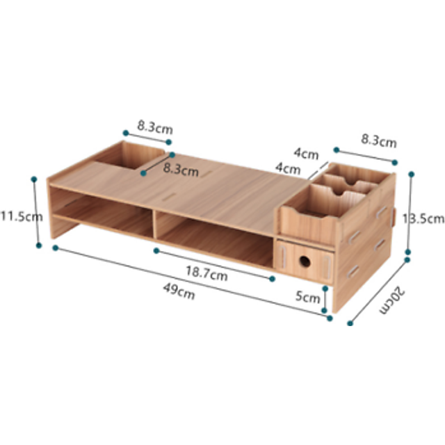 Monitor laptop stand computer screen support modern office desk rack shelf bh